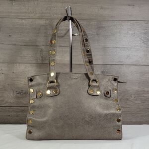 Hammit Los Angeles Studded Gray Leather Tote Bag